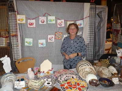 Annette Rondan lors du marché de Noël en hiver 2014