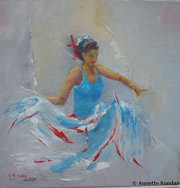 Annette Rondan artiste et créateur de Bleue Sévillane (Galerie Peintures - Huiles sur toile - Personnages)
