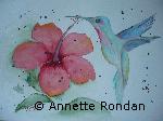 Annette Rondan peintre artiste français de Aquarellescélèbre pour ses Fleurs