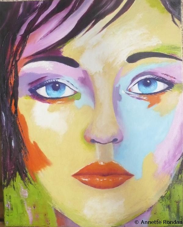 Annette Rondan artiste et créateur de Colore mes peines (Galerie Peintures - Huiles sur toile - Portraits)
