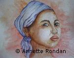 Annette Rondan peintre artiste français de Aquarellesreconnue pour ses Personnages
