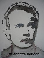 Annette Rondan peintre connue pour ses Encre de chine