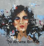 Annette Rondan peintre spécialisée en Huiles sur toilecélèbre pour ses Portraits