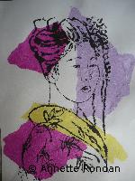 Annette Rondan peintre célèbre pour ses Encre de chine