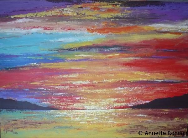 Annette Rondan artiste et créateur de La course des nuages (Galerie Peintures - Huiles sur toile - Paysages)