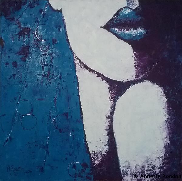 Annette Rondan artiste et créateur de Les mots bleus (Galerie Peintures - Huiles sur toile - Abstrait)