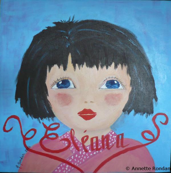 Annette Rondan artiste et créateur de Mademoiselle Eléana (Galerie Peintures - Huiles sur toile - Sujets enfants)