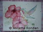 Annette Rondan peintre connue pour ses Aquarellesexperte en Fleurs