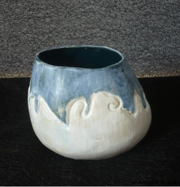 Annette Rondan artiste et créateur de Vase bicolore (Poteries - Décoration)