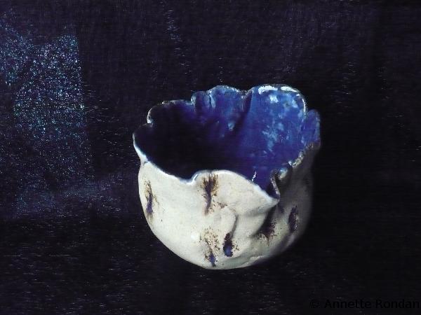 Annette Rondan artiste et créateur de Vase créoline bleue (Poteries - Décoration)