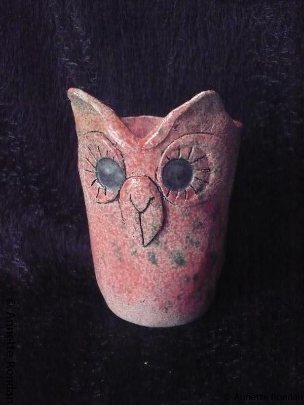 Annette Rondan artiste et créateur de Vase hibou (Poteries - Décoration)