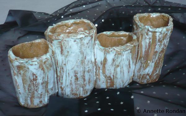 Annette Rondan artiste et créateur de Vase quadruple (Poteries - Décoration)