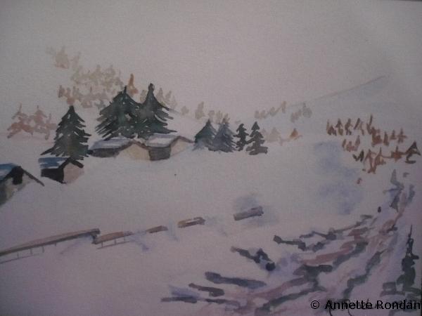 Annette Rondan artiste et créateur de Vive la neige (Galerie Peintures - Aquarelles - Paysages)